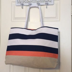 Striped Beach Bag